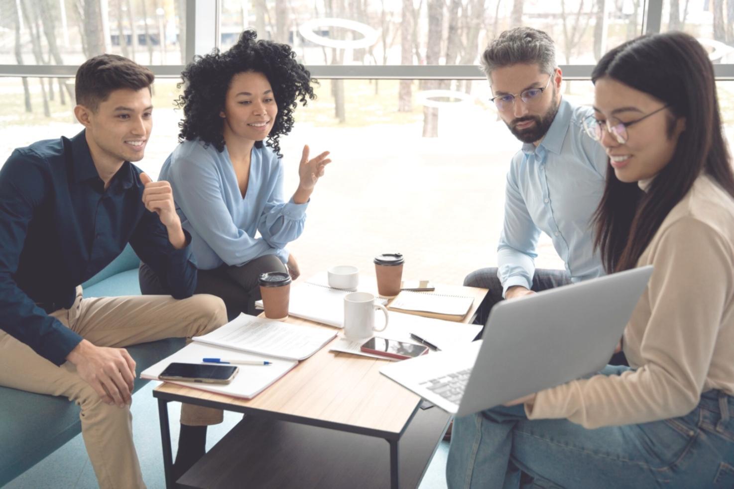 Financial consultation session with entrepreneur reviewing budget spreadsheets