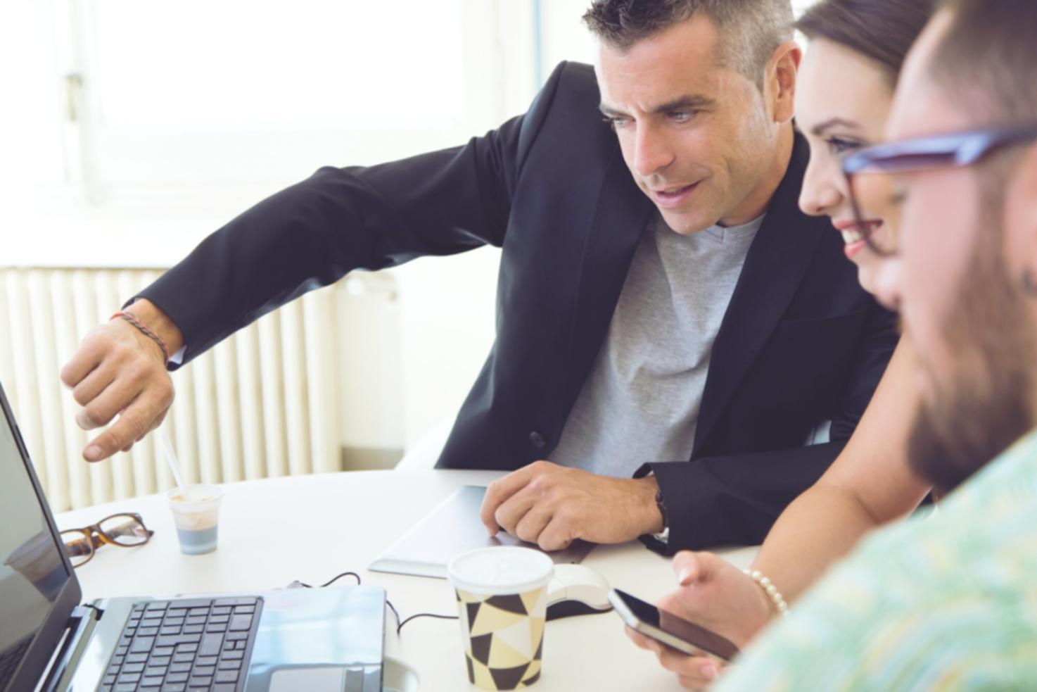 Business owner using financial planning tools and budgeting software